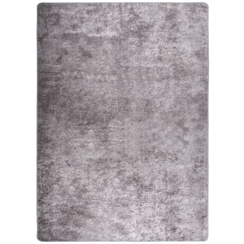 

Alfombra lavable antideslizante gris 120x180 cm