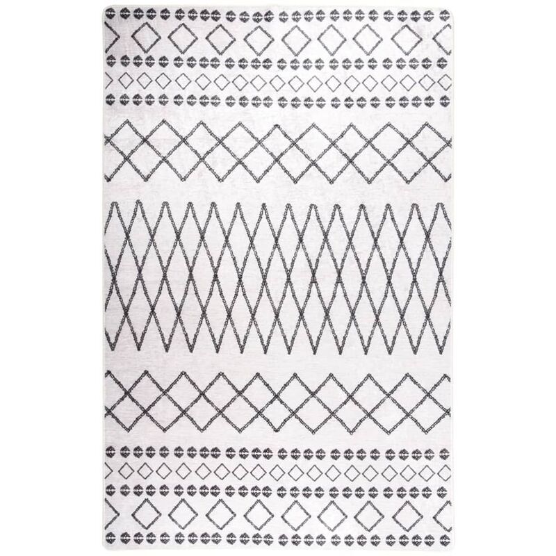 

Alfombra lavable antideslizante negro y blanco 80x150 cm