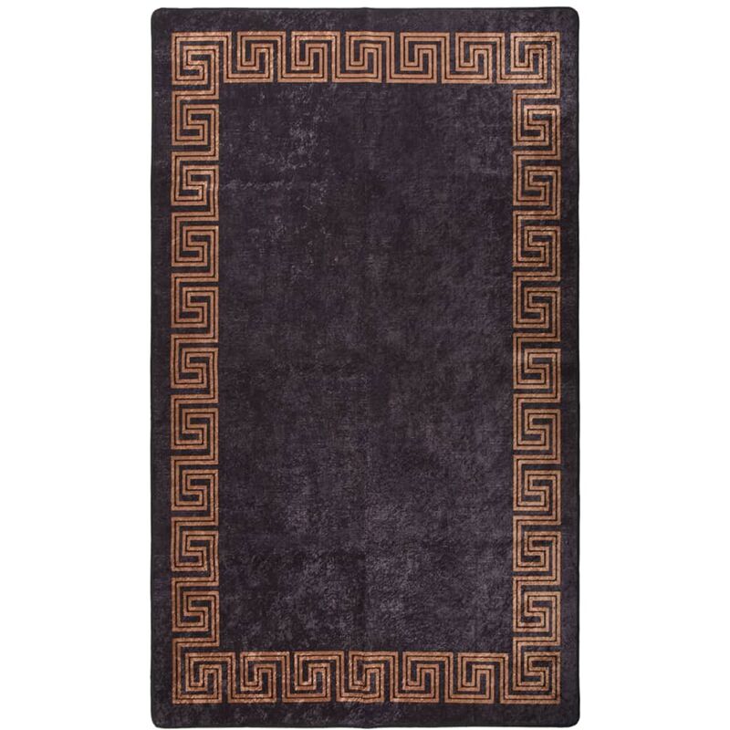 

Alfombra lavable antideslizante negro y dorado 120x180 cm