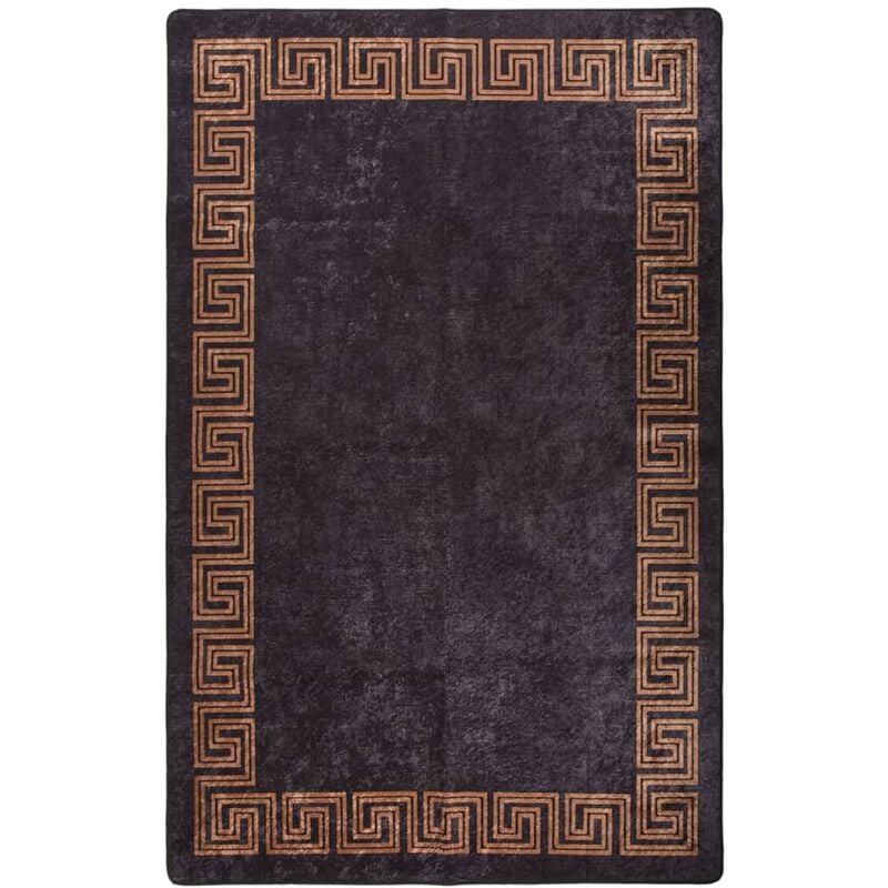 

Alfombra lavable antideslizante negro y dorado 160x230 cm