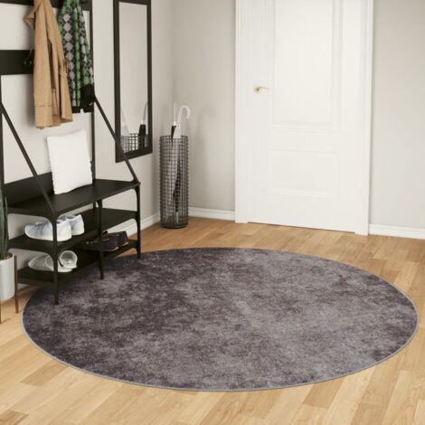 Alfombra lavable gris Ø 200 cm