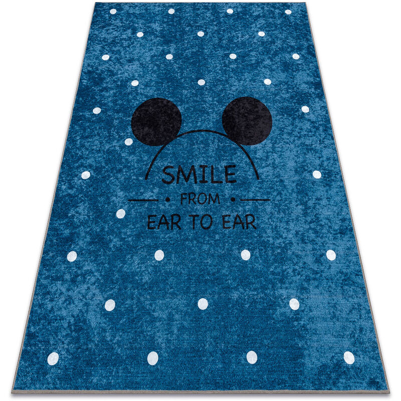 Alfombra lavable JUNIOR 52244.801 Mickey Mouse para niños antideslizante - azul blue 120x170 cm