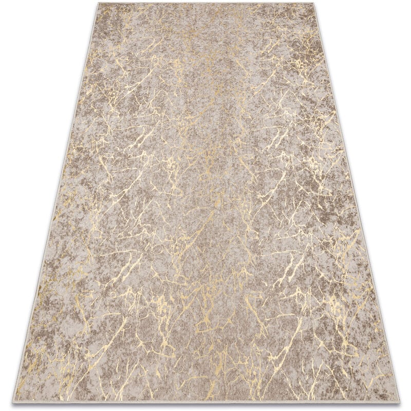 Alfombra lavable MIRO 11111.2104 Mármol, glamour antideslizante - beige / oro beige 80x150 cm