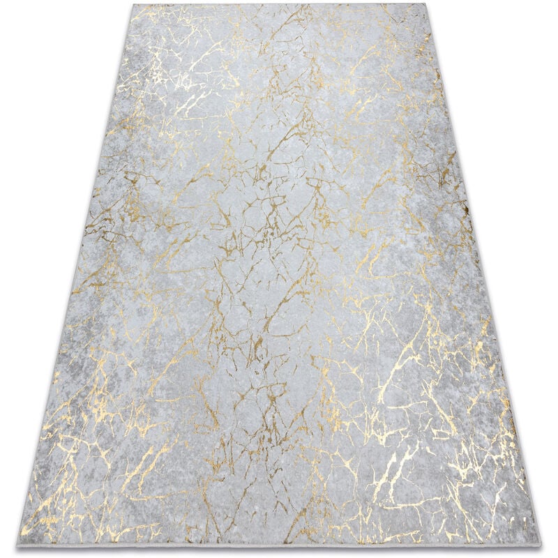 Alfombra lavable MIRO 11111.2108 Mármol, glamour antideslizante - crema / oro beige 200x290 cm