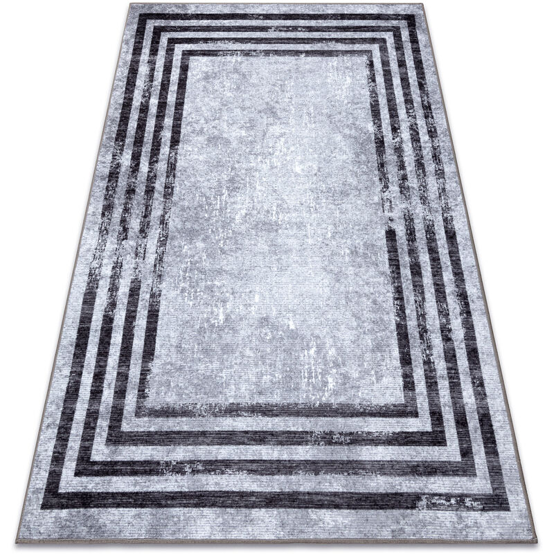 Alfombra lavable MIRO 51325.805 Geométrico, líneas antideslizante - gris grey 200x290 cm