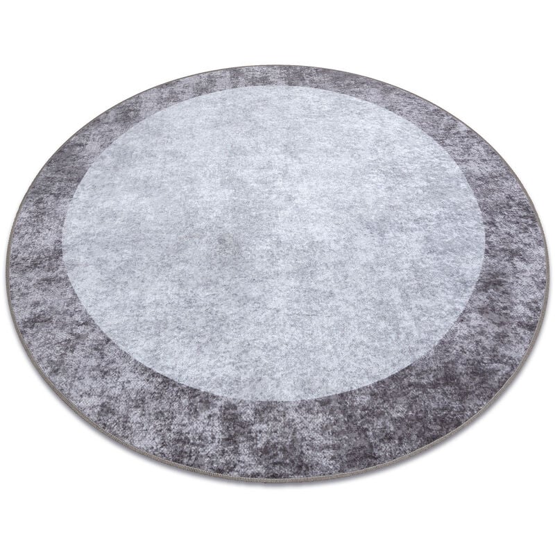 Alfombra lavable MIRO 51648.803 circulo Mármol antideslizante - gris oscuro grey circulo 100 cm