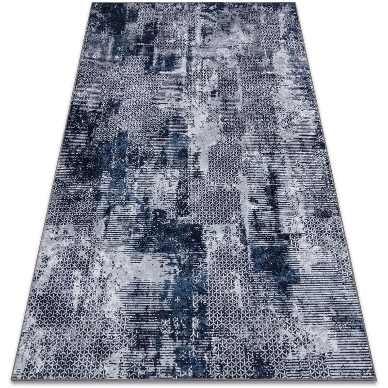 Alfombra lavable MIRO 51924.805 Abstração antideslizante - gris / azul grey 160x220 cm