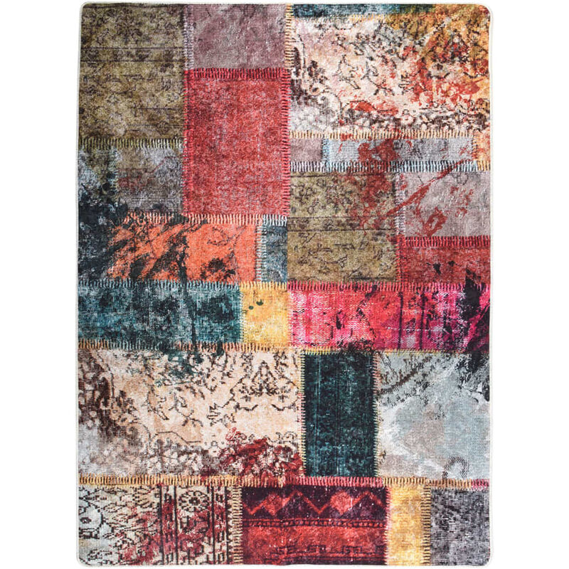 

Alfombra lavable patchwork antideslizante multicolor 120x180 cm