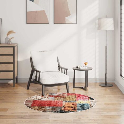Alfombra lavable patchwork multicolor φ120 cm