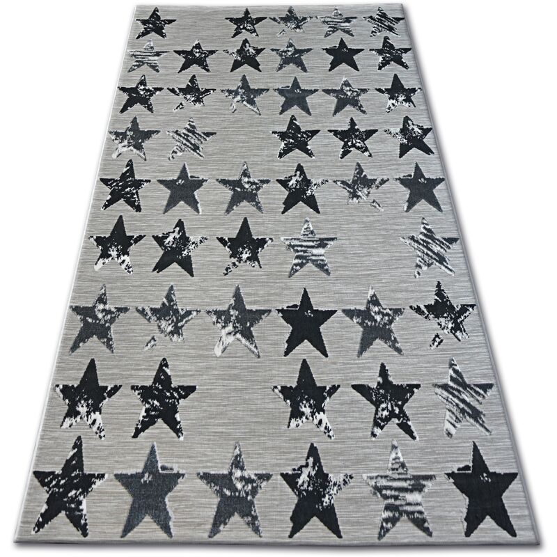 

Rugsx - Alfombra LISBOA 27219/956 Estrellas Estrellitas negro Negro 160x230 cm