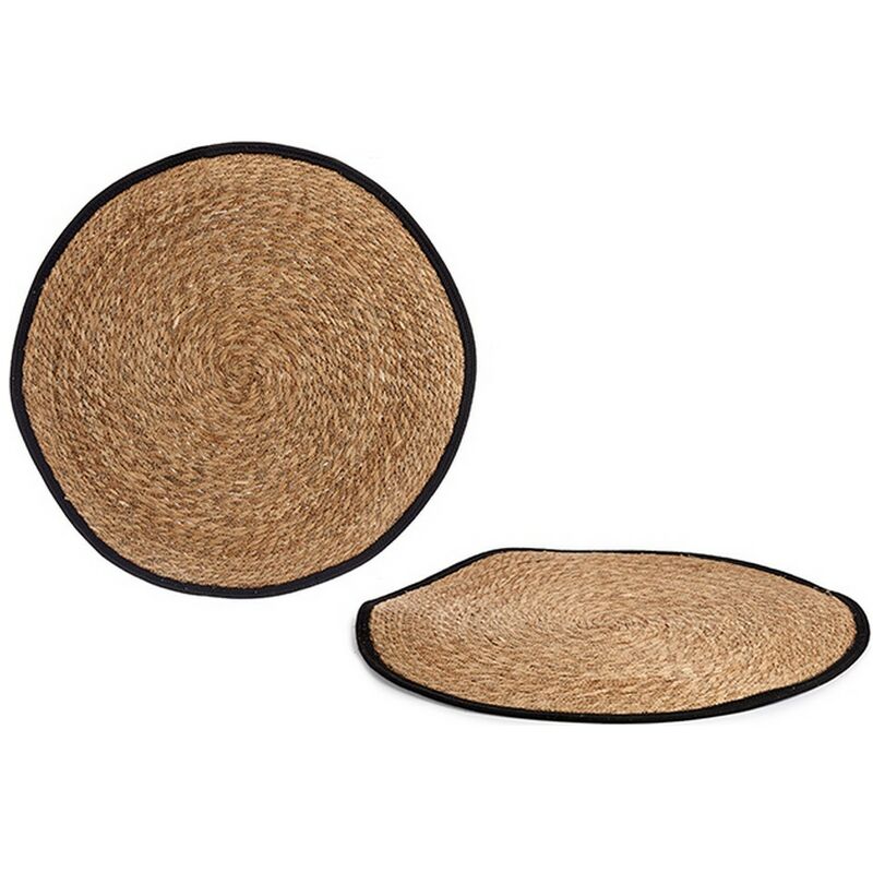 

Alfombra Marrón Negro Fibra natural (Ø 80 cm)