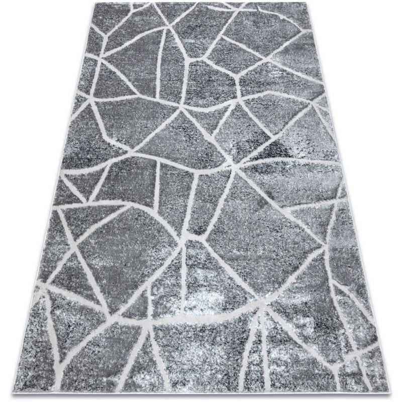 

Rugsx - Alfombra MEFE moderna 2783 Mármol - Structural dos niveles de vellón gris oscuro Tonos de gris y plata 140x190 cm