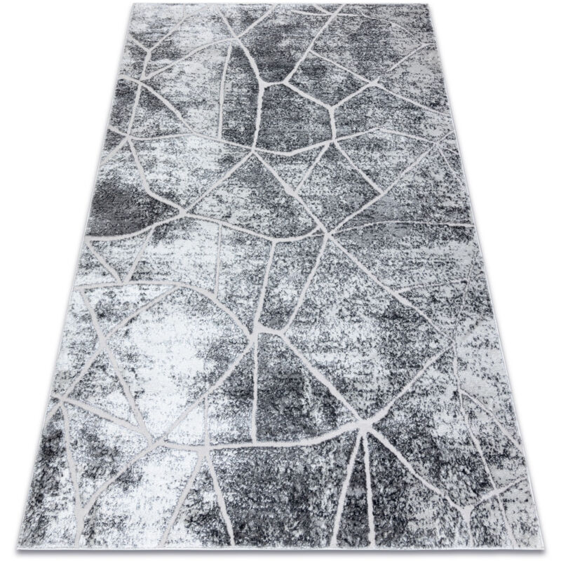 

Alfombra MEFE moderna 2783 Mármol - Structural dos niveles de vellón gris Tonos de gris y plata 120x170 cm