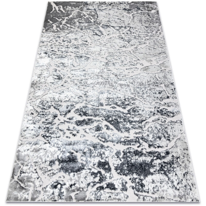 

Alfombra MEFE moderna 6182 Hormigón - Structural dos niveles de vellón gris Tonos de gris y plata 160x220 cm