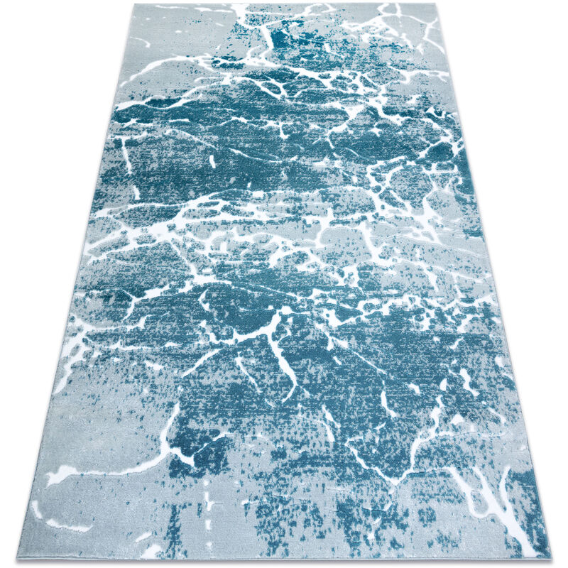 

Rugsx - Alfombra MEFE moderna 6182 Stone - Structural dos niveles de vellón crema / azul Tonos de azul 140x190 cm