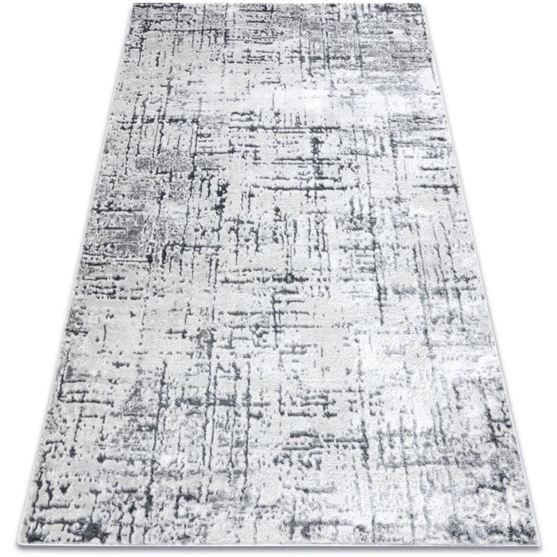 

Rugsx - Alfombra MEFE moderna 8722 Líneas vintage - Structural dos niveles de vellón gris / blanco Tonos de gris y plata 240x330 cm