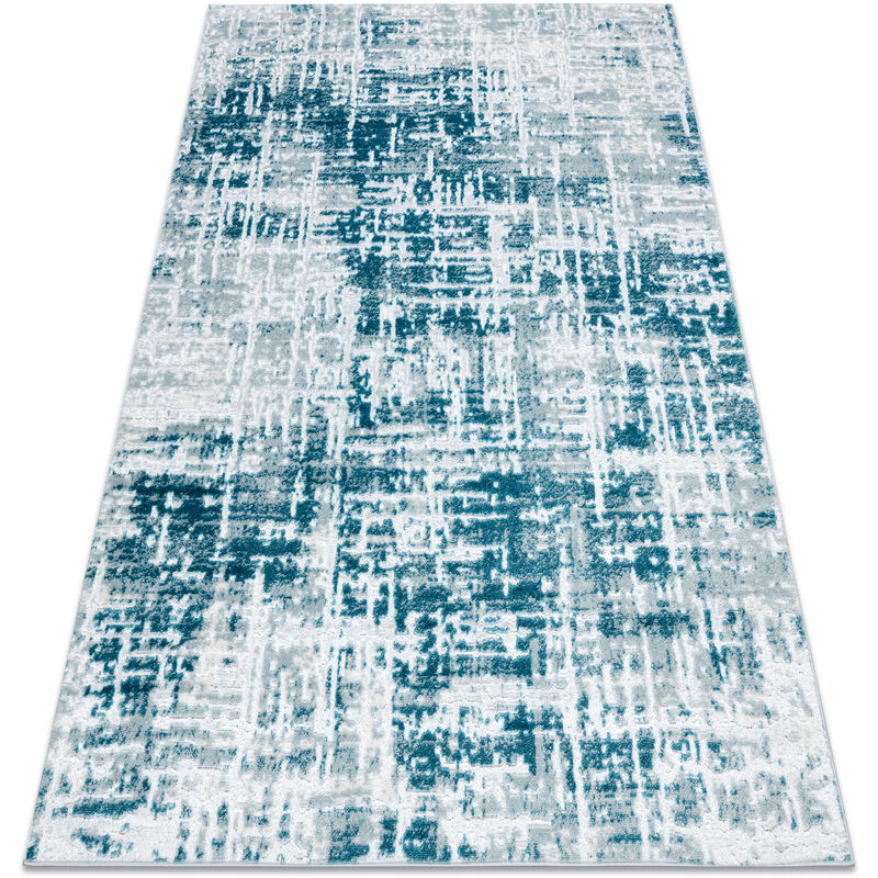 

Rugsx - Alfombra MEFE moderna 8722 Líneas vintage - Structural dos niveles de vellón crema / azul Tonos de azul 120x170 cm