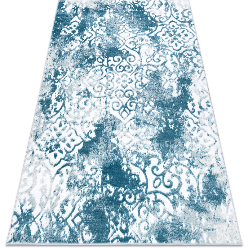 

Rugsx - Alfombra MEFE moderna 8724 Ornamento vintage - Structural dos niveles de vellón crema / azul Tonos de azul 160x220 cm