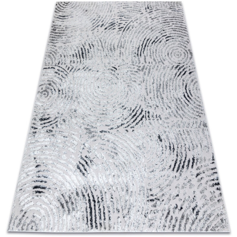 

Rugsx - Alfombra MEFE moderna 8725 círculos Huella dactilar - Structural dos niveles de vellón gris Tonos de gris y plata 240x330 cm