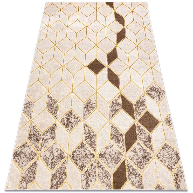 

Rugsx - Alfombra MEFE moderna B400 Cubo, geométrico 3D - Structural dos niveles de vellón crema / beige Tonos de beige 180x270 cm