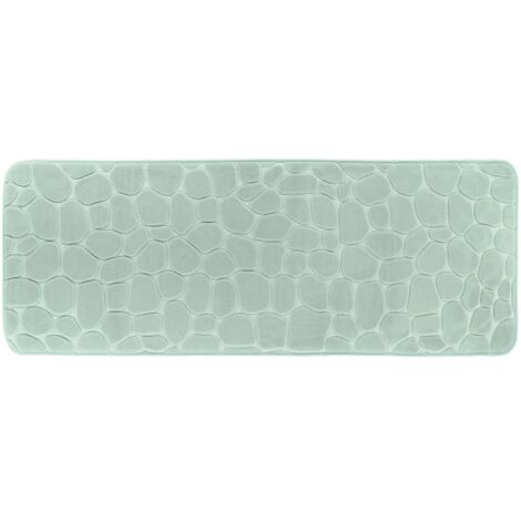 Alfombra memoria microfibra guijarros 45x120 cm - verde eucalipto - Tendance