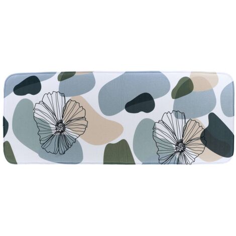 Alfombra microfibra estampada 45x120 cm - flores - Tendance