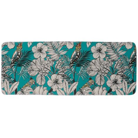 Alfombra microfibra estampada 45x120 cm - jungle fever azul - Tendance
