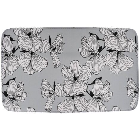Alfombra microfibra estampada 45x75 cm - ecrin gris - Tendance
