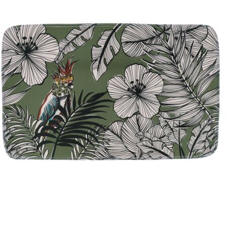 Alfombra microfibra estampada 45x75 cm - jungle fever khaki - Tendance