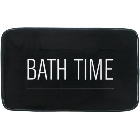 Alfombra microfibra estampada 45x75cm - neo retro negro - Tendance