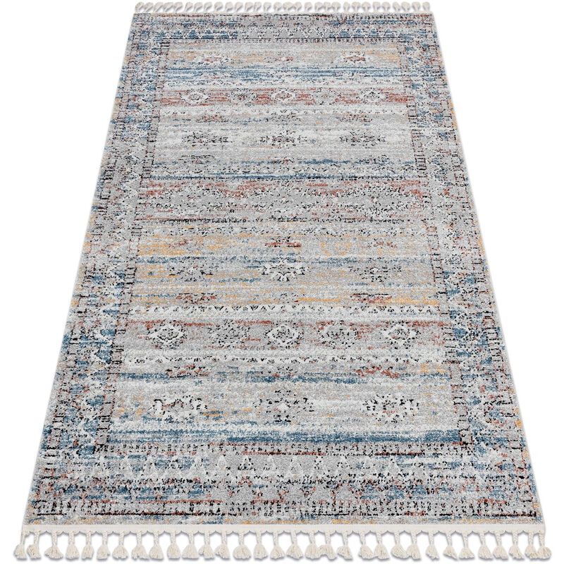 

Alfombra moderna BELLE BN25A beige / azul Franjas Tonos de beige 240x330 cm