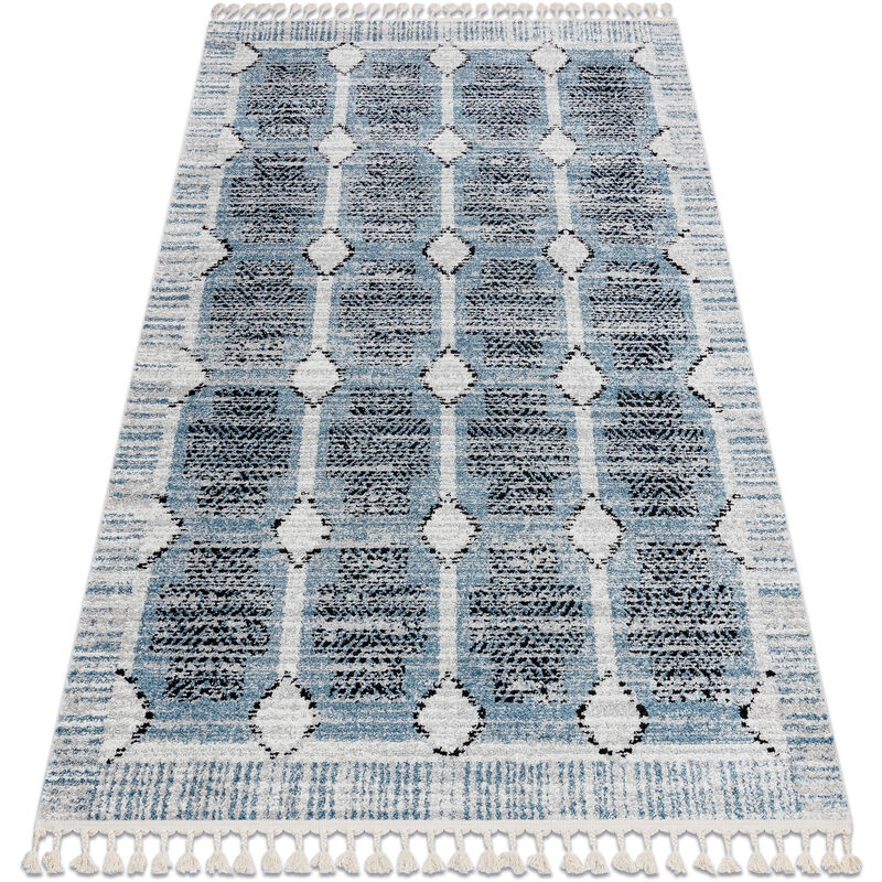 

Rugsx - Alfombra moderna BELLE BR22A beige / azul Franjas Tonos de beige 160x220 cm