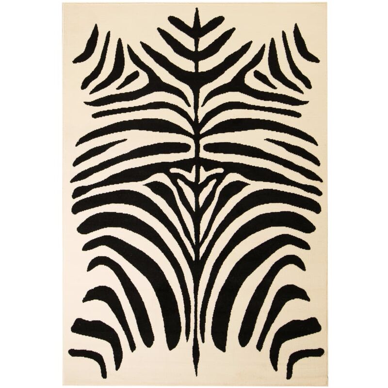 

Alfombra moderna con estampado de cebra beige/negro 80x150 cm - Multicolor