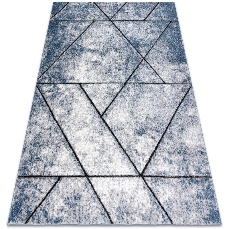 

Alfombra moderna COZY 8872 Wall, geométrico, triangulos - Structural dos niveles de vellón azul Tonos de azul 160x220 cm