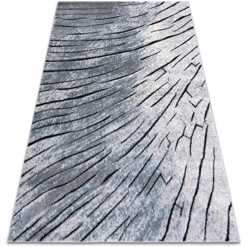 

Alfombra moderna COZY 8874 Timber, madera - Structural dos niveles de vellón gris / azul Tonos de azul 180x270 cm