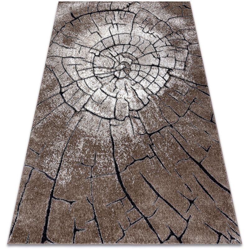 

Alfombra moderna COZY 8875 Wood, tronco de arbol - Structural dos niveles de vellón marrón Tonos de marrón 240x330 cm