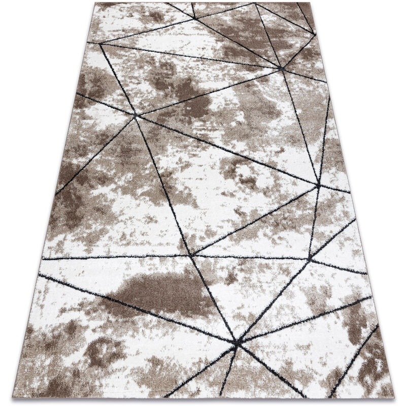 

Rugsx - Alfombra moderna COZY Polygons, geométrico, triangulos - Structural dos niveles de vellón marrón Tonos de marrón 280x370 cm