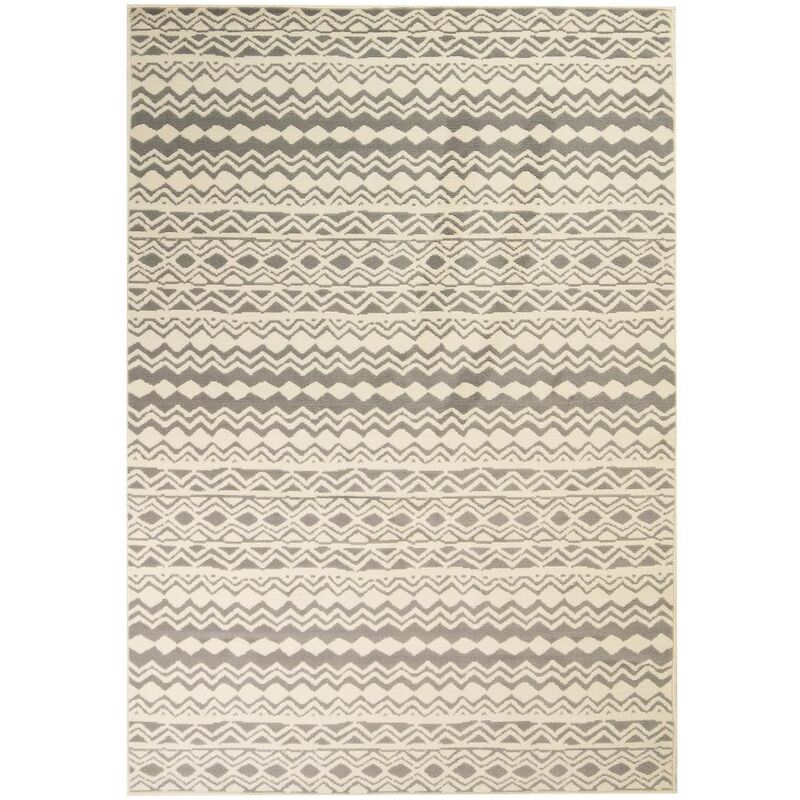 

Alfombra moderna de diseño tradicional beige/gris 80x150 cm