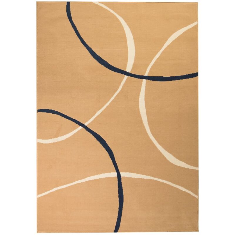 

Alfombra moderna de estampado circular marrón 160x230 cm - Multicolor