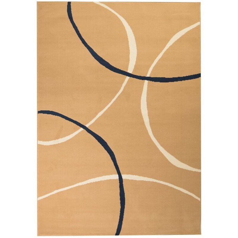 

Alfombra moderna de estampado circular marrón 160x230 cm