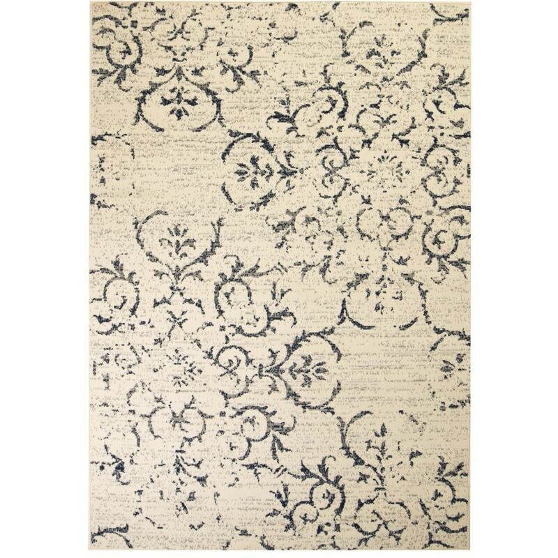 

Alfombra moderna de estampado floral beige/azul 160x230 cm