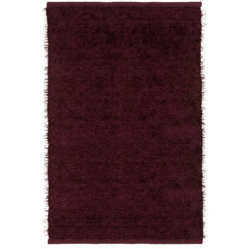 

Alfombra moderna de pelo burdeos de microfibra de 120x180 cm