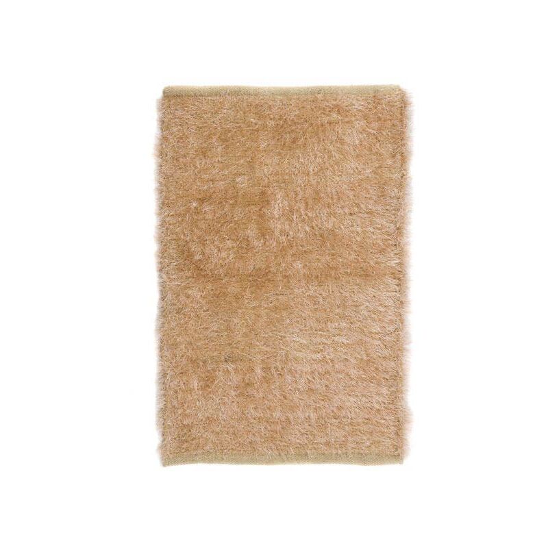 

Alfombra moderna de pelo marrón de microfibra de 80x50 cm