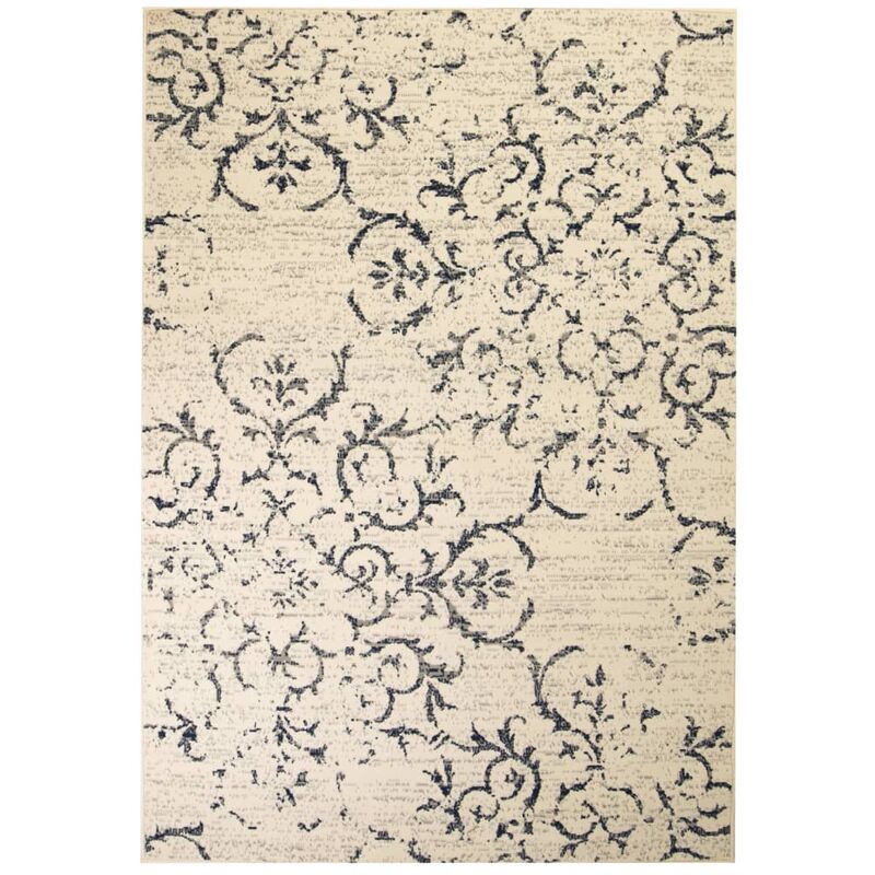 

vidaXL Alfombra Moderna de Estampado Floral Beige/Azul 160x230 cm - Multicolor