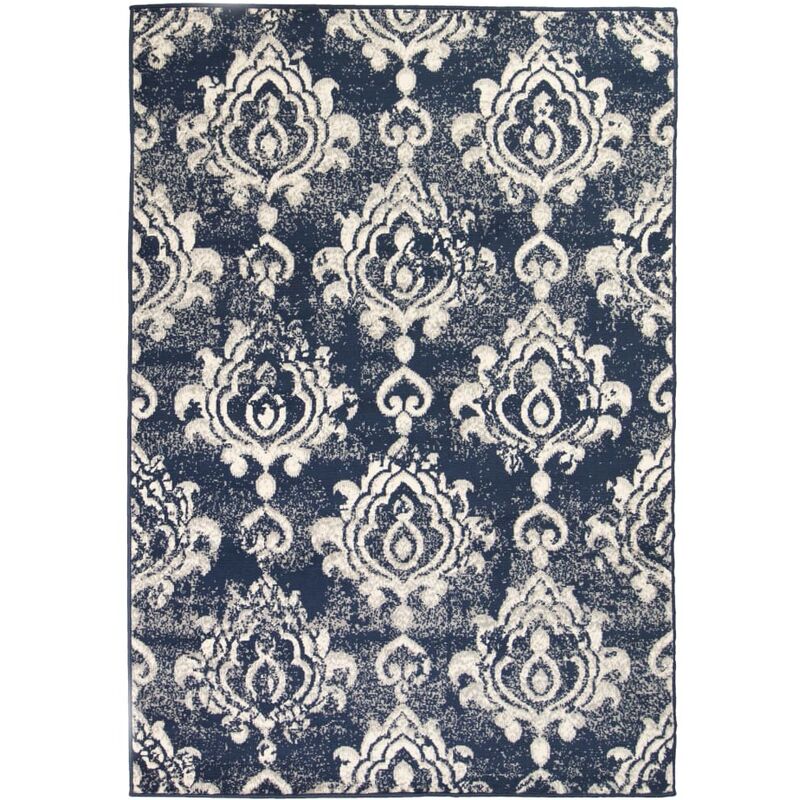 

vidaXL Alfombra Moderna de Estampado de Cachemir Beige/Azul 140x200 cm - Multicolor