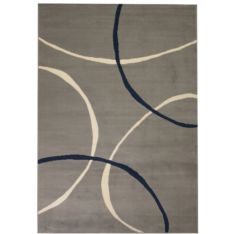 

Alfombra Moderna de Estampado Circular Gris 80x150 cm - Gris - Vidaxl