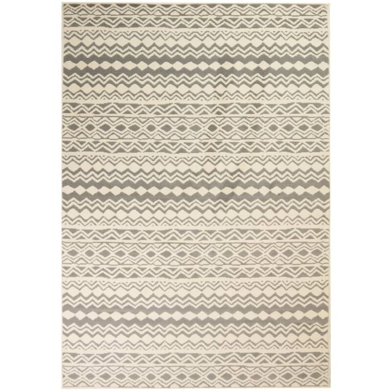 

Alfombra moderna de diseño tradicional beige/gris 80x150 cm - Multicolor - Vidaxl