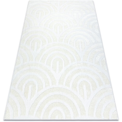 Alfombra moderna MODE 8629 conchas crema beige 240x330 cm