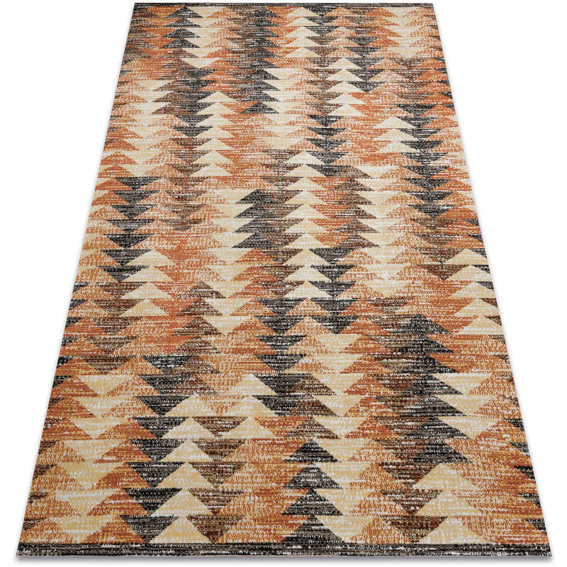 

Rugsx - Alfombra moderna MUNDO D5781 triangulos 3D exterior naranja / beige Tonos de beige 200x290 cm