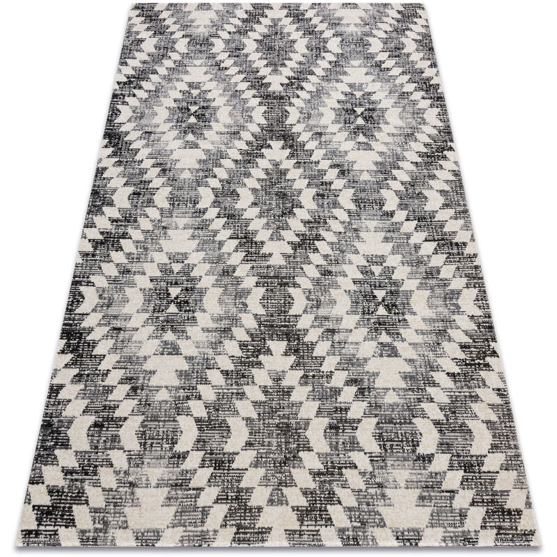 

Rugsx - Alfombra moderna MUNDO D7461 diamantes 3D exterior gris / beige Tonos de gris y plata 140x190 cm